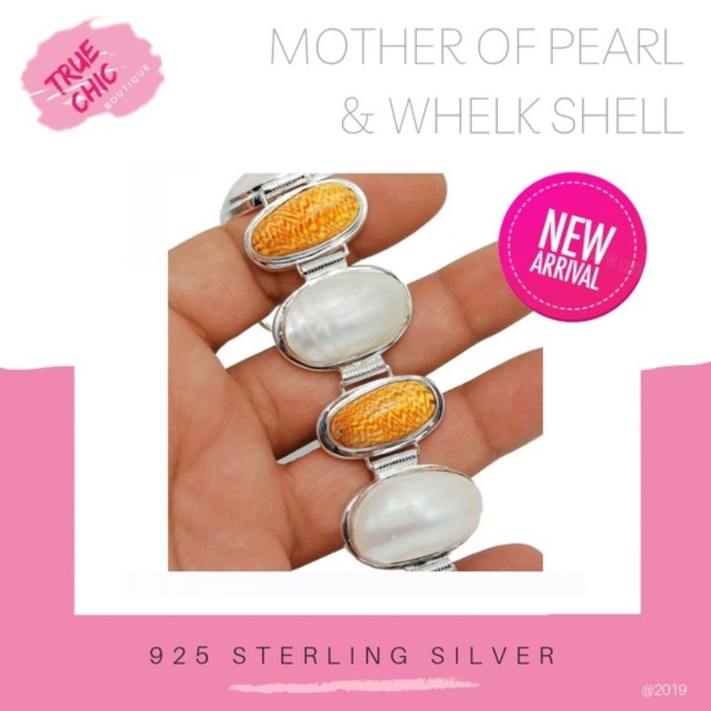 Mother of Pearl & Whelk Shell Bracelet